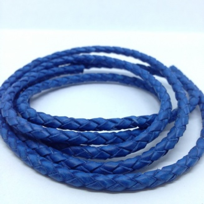 Шнур 4x3 мм тип U0571 синий плетеный Италия фото